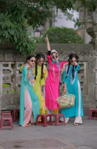 Ao dài cach tân nữ dang xưa xuong may ao dai hoang mai (2)