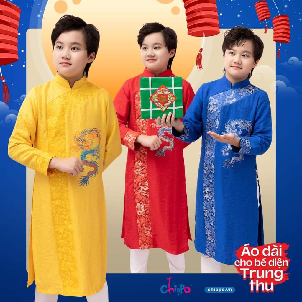 Áo dài cach tân bé trai rông ngũ sắc- Mai áo dài (6)