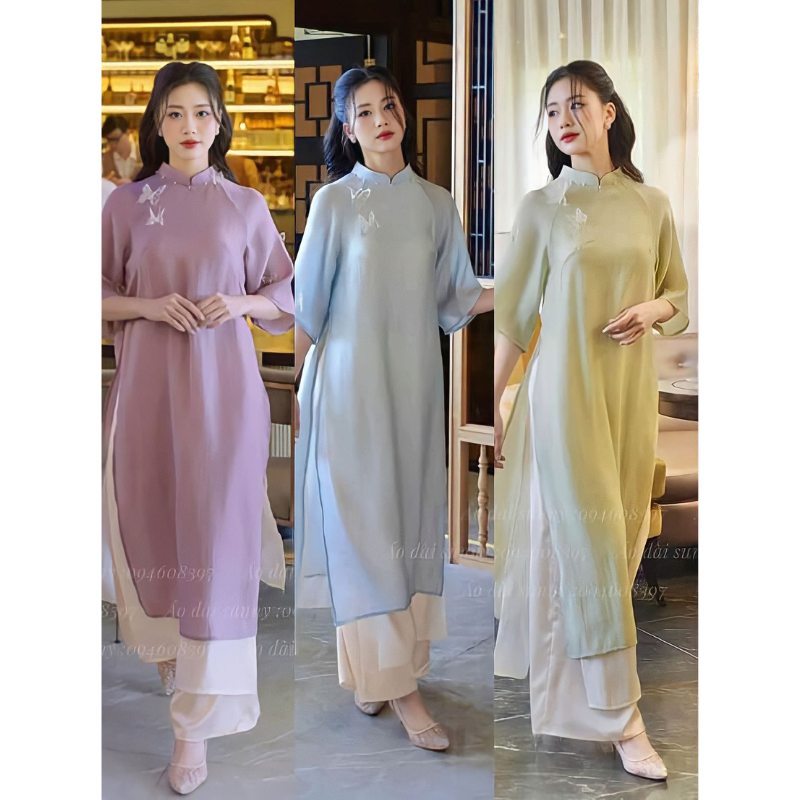 áo dài nữ cách tân hồ điệp các màu