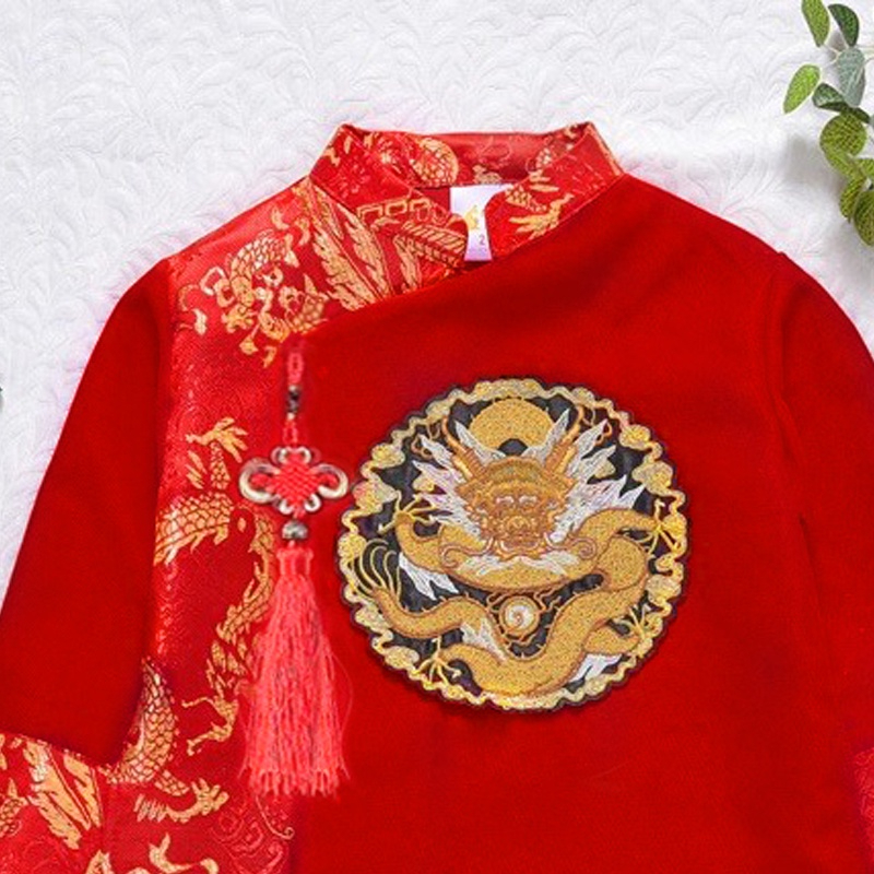 Áo dài bé trai- Mat rong Phôi Gấm (4)