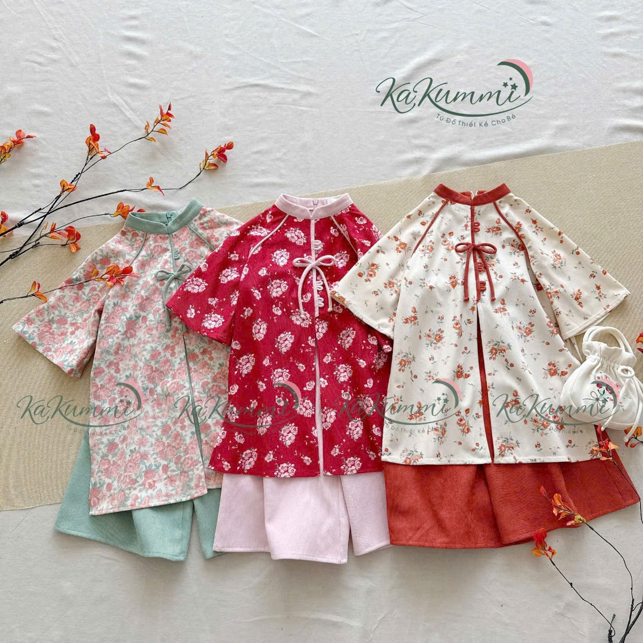 Áo dài cách tân bé gái mẫu BG2401