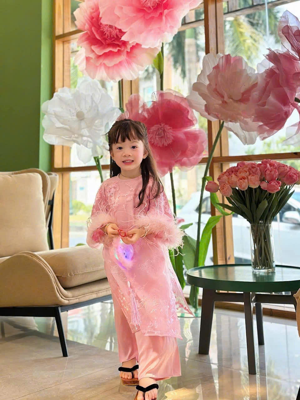 Áo dài cách tân bé gái mẫu BG2402H
