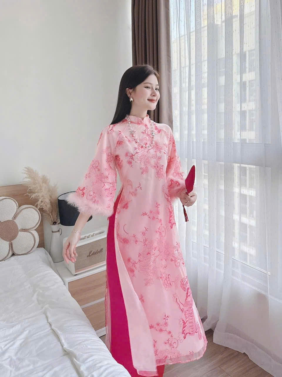 áo dài cách tân Kỳ lân Long vũ