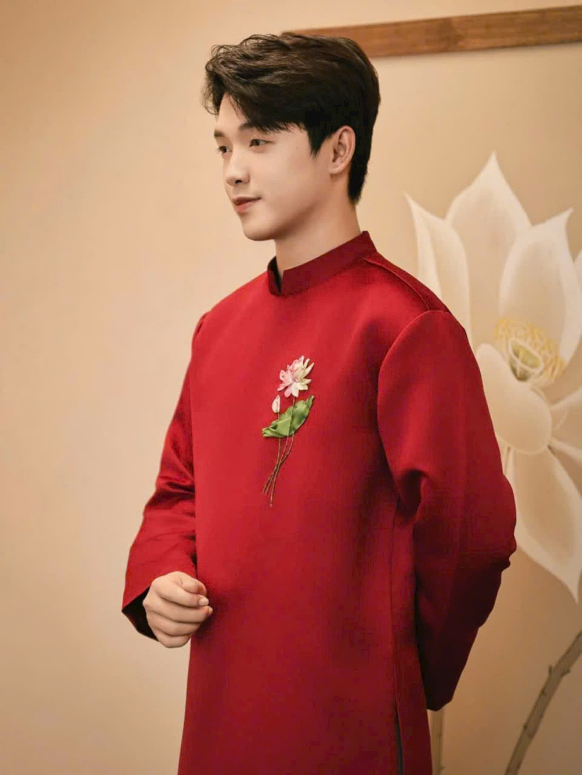 ÁO DÀI NAM SEN RUY BĂNG
