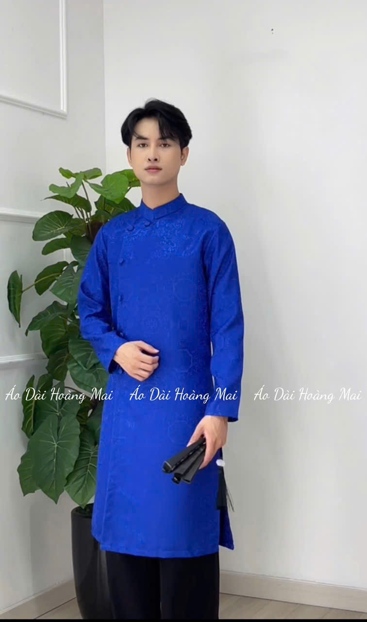 ÁO DÀI NAM GẤM 3 TÀ
