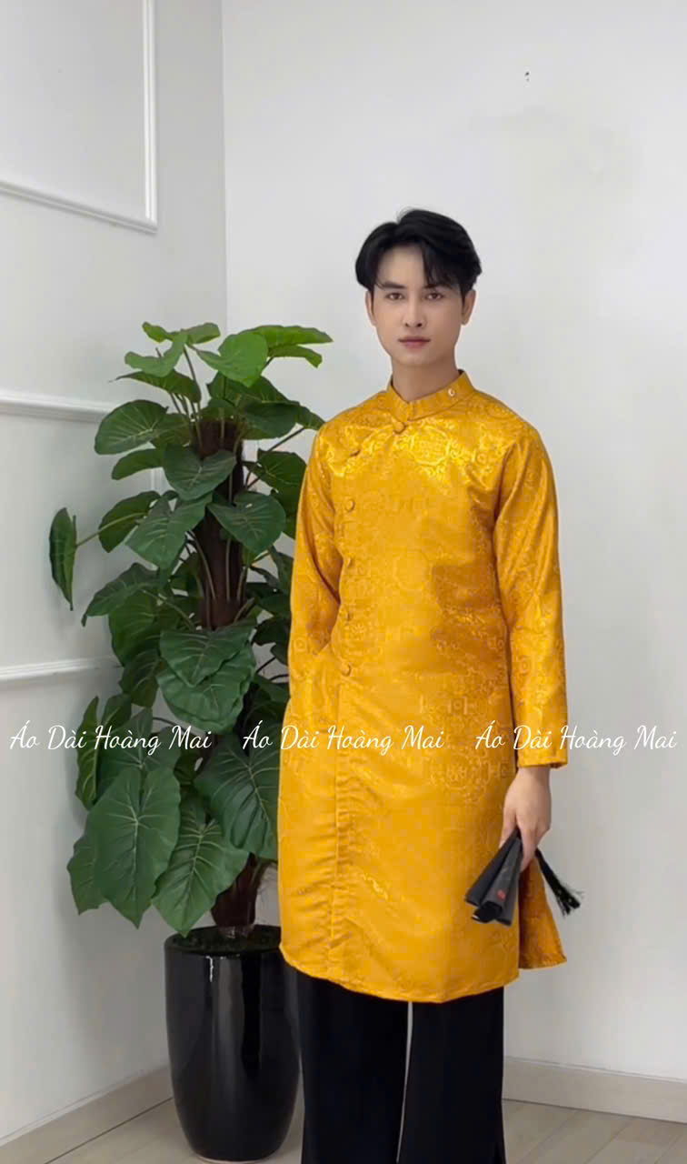 ÁO DÀI NAM GẤM 3 TÀ