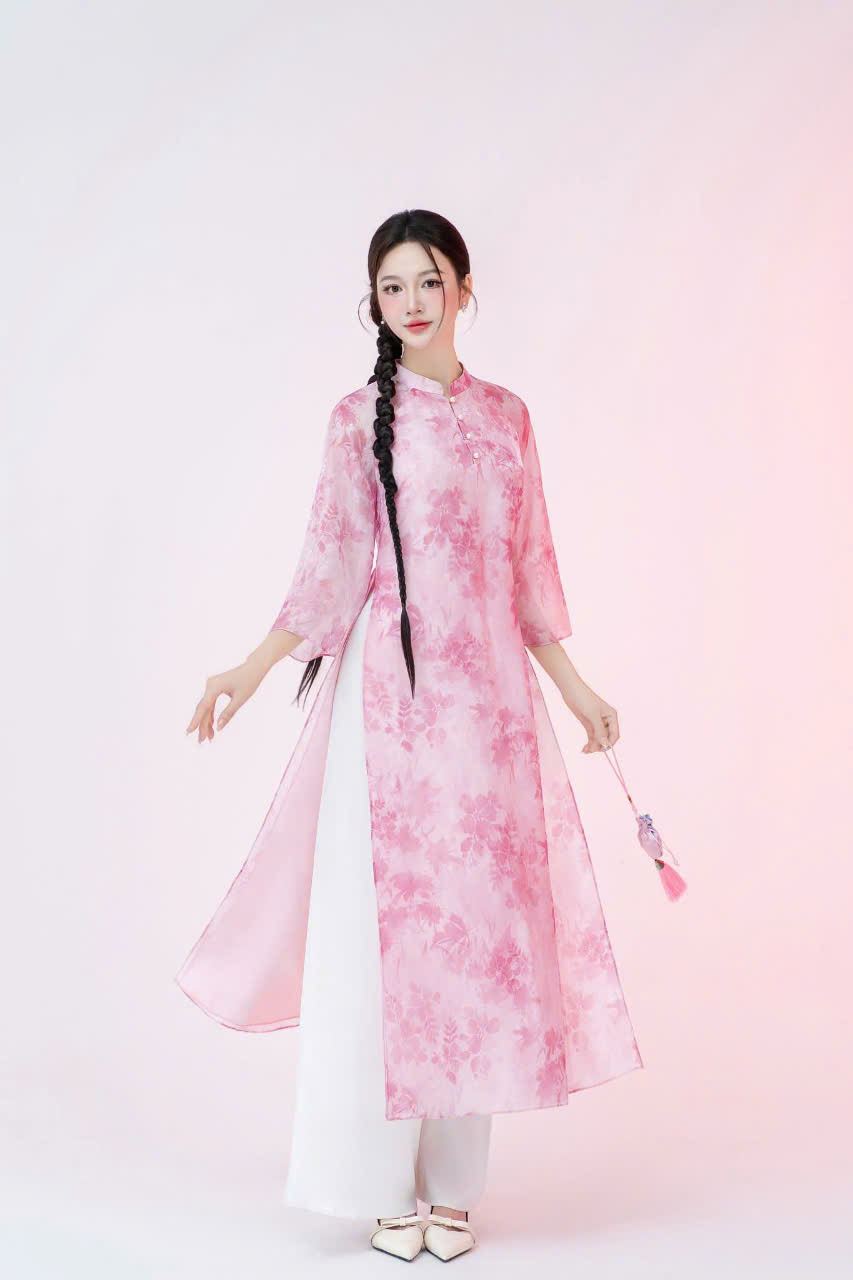 Áo dài nữ tơ hoa