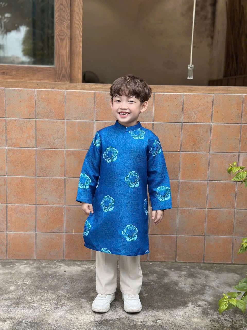 áo dài bé trai gia đình mẫu mới