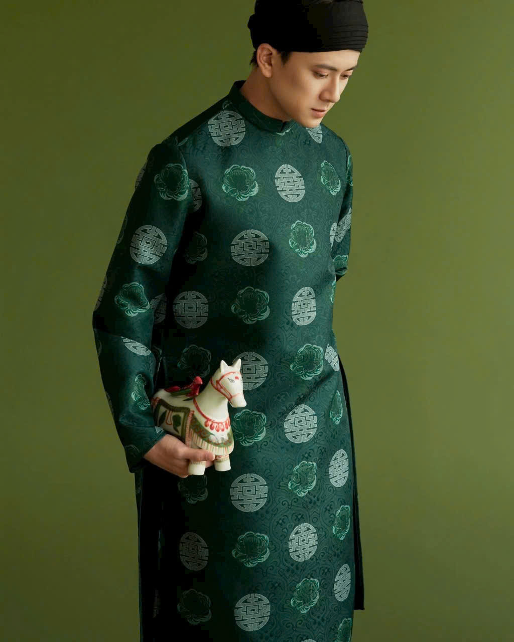 áo dài nam dạ xước