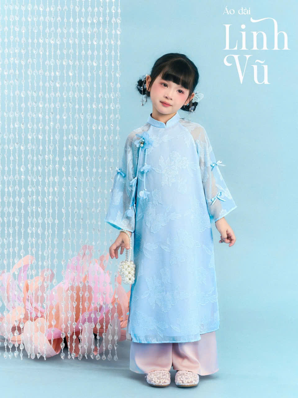 Áo dài bé gái Linh Vũ